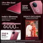 vivo V50 5G (8GB RAM, 256GB, Rose Red)
