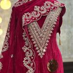 Libas Womens Printed Cotton Straight Kurta With Trousers and Dupatta