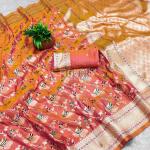 Gold silk saree